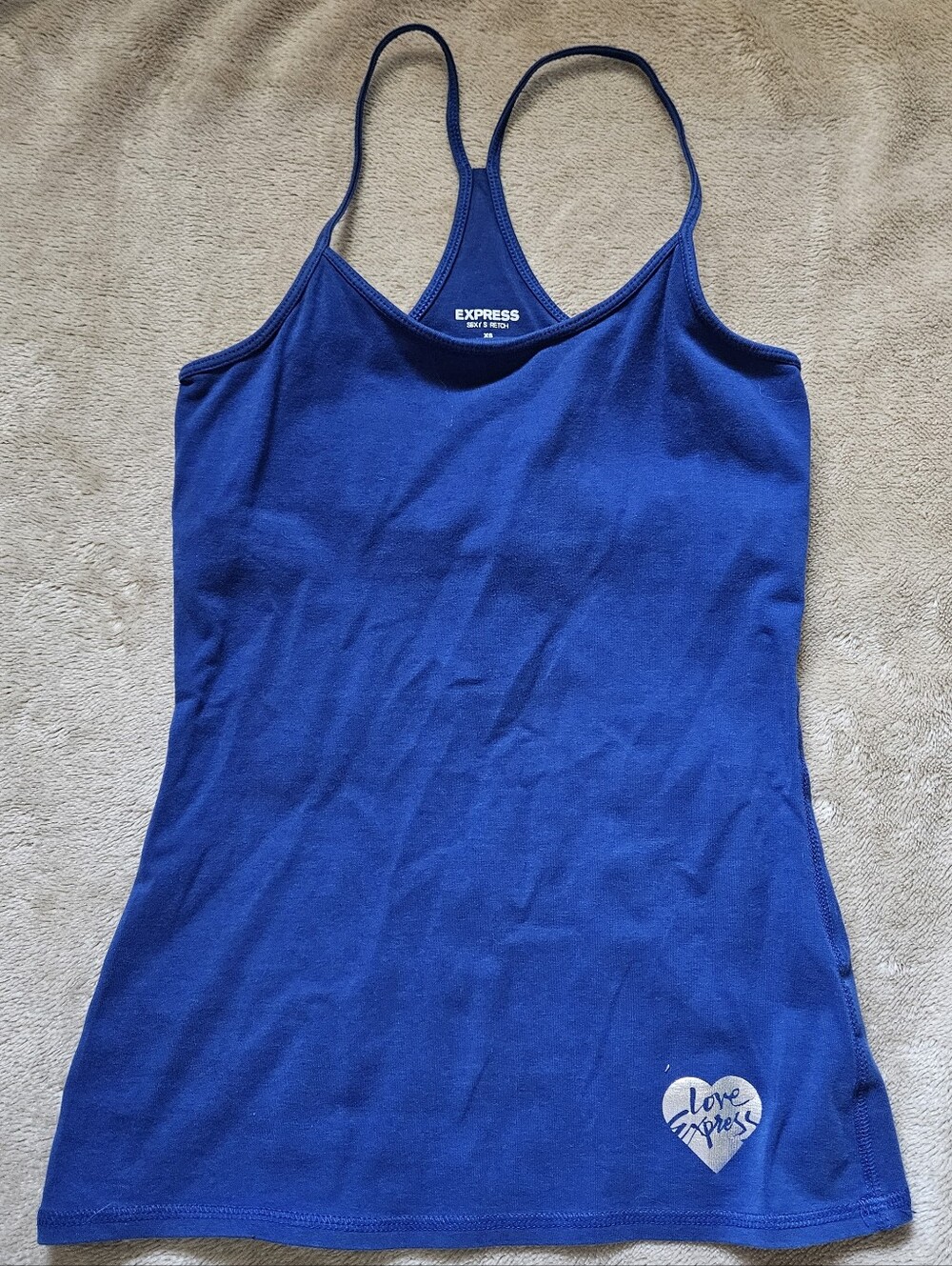 Express Blue Racerback Top XS - EUC